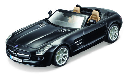 Macheta masinuta Bburago scara 1/32 Mercedes Benz SLS AMG Roadster Negru