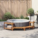 vidaXL &Icirc;mprejmuire pentru cadă cu hidromasaj Semicircular 272x120.5x55.5 cm Lemn solid de acacia