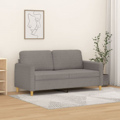 Canapea cu 2 locuri, gri taupe, 140 cm, material textil GartenMobel Dekor