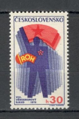 Cehoslovacia.1972 Congresul sindicatelor XC.491 foto