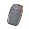 Husa Cheie Kia Sportage, Smartkey, 3 Butoane, Tpu, Gri cu contur auriu AutoProtect KeyCars