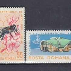 ROMANIA 1965 LP 610 AL XX-LEA CONGRES MONDIAL DE APICULTURA SERIE MNH