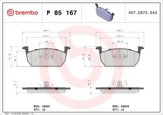 BREMBO P 85 167 PRIME LINE set placute frana,frana disc