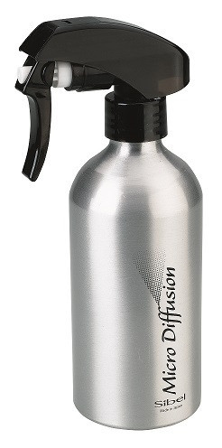 Pulverizator profesional MICRO METAL din ALUMINIU pentru salon /frizerie/coafor/barbershop 280 ML