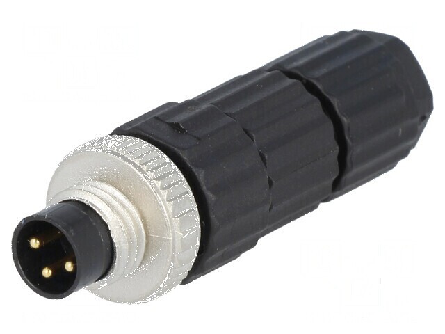 Conector M8 tată PIN 3 pe cablu mufă E 4A Filet M8