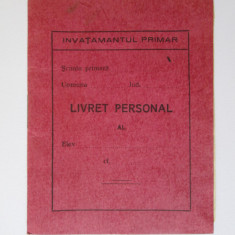 Livret personal scoala Primara de fete nr.1 Constanta,anul scolar 1930-1931