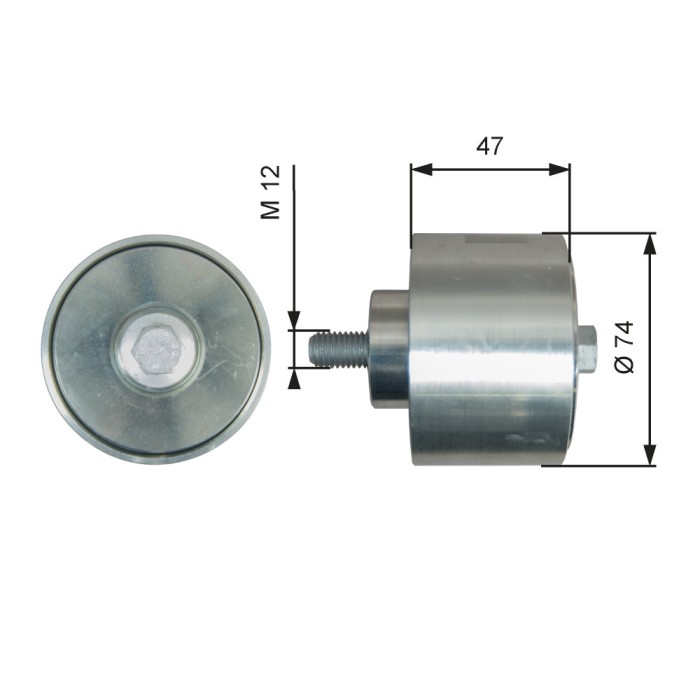 GATES T36637 FleetRunner&trade; Rola ghidare/conducere, curea transmisie