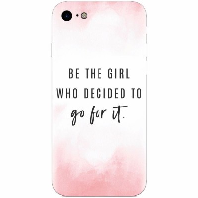 Husa silicon pentru Apple Iphone 6 Plus, Quotes Pink foto