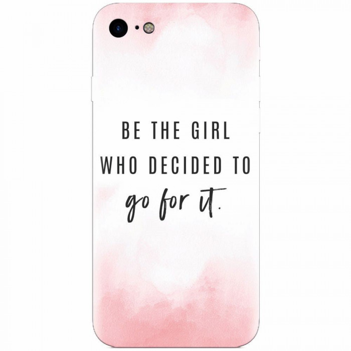 Husa silicon pentru Apple Iphone 6 / 6S, Quotes Pink