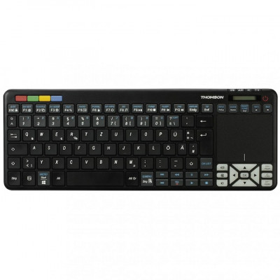 Telecomanda cu tastatura, Thomson, 4 in 1, Negru foto