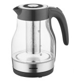 Fierbator HEK-TF2200GBK, 2200W, 1.7L, filtru detasabil, Oprire automata, Sticla rezistenta la caldura, Heinner
