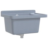Cumpara ieftin Chiuveta lavoar pentru montare pe perete gri 50x35x24 cm rasina