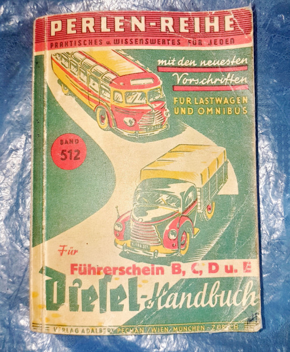 E189-DIESEL-Carte vehe tehnica de buzunar 1960 Viena, Austria-CAMIOANE-AUTOBUZE.