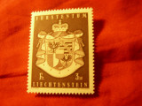 Serie 1 valoare Liechtenstein 1969 Stema Nationala, Nestampilat