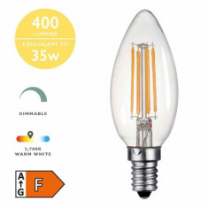 Sursa de iluminat (Pack of 5) LED Candle Light Bulb (Lamp) SES/E14 4W 400LM