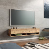 Comoda TV cu 2 usi Laitila 29,5x140x31,5cm stejar rustic [en.casa] HausGarden Leisure