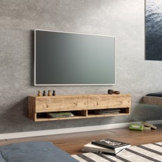 Comoda TV cu 2 usi Laitila 29,5x140x31,5cm stejar rustic [en.casa] HausGarden Leisure