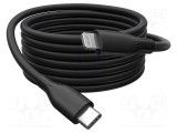 Cablu USB 2.0 DIGITUS 2m USB-C la Lightning, negru, 60W, nichelat