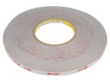 Bandă adezivă acrilică gri VHB 9mm x 33m, 3M