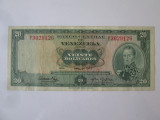 Rară! Venezuela 20 Bolivares 1972