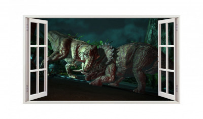 Sticker decorativ cu Dinozauri, 85 cm, 4426ST foto