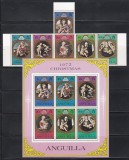 Anguilla 1975 - Madonna - Picturi, Serie + Bloc, MNH