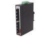 Switch Ethernet Comparta 8 Porturi RJ45 Neadministrabil 12-48VDC Industrial ETU-0800-T IP30 -40-75&deg;C