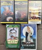 Lot de 5 casete video VHS cu filme artistice in limba suedeza, Caseta video, Altele