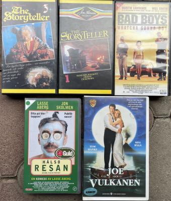 Lot de 5 casete video VHS cu filme artistice in limba suedeza foto