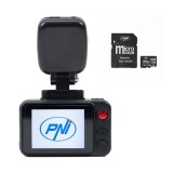 Pachet Camera auto DVR PNI Voyager S2500, WiFi, 4K UHD, ecran 2 inch si card de memorie microSD 128GB inclus
