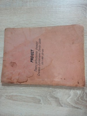 PROIECT PENTRU INFINTAREA DRUMULUI CRAIOVA-SARBATOAREA- PLENITA- CETATE, 1937 ** PROIECT ORIGINAL ! foto
