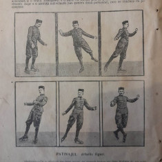 1927, Reclama Sporturi de iarna, Figuri de patinaj , distractie interbelica