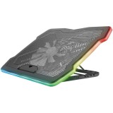 Cooler laptop Trust GXT 1126 Aura, 17.3&quot;, iluminare multicolora, Negru