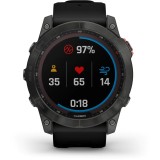 Ceas Smartwatch Garmin Fenix 7X Solar, 51 mm, Slate Gray/Black