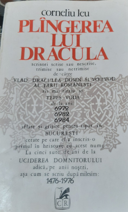 PLANGEREA LUI DRACULA Corneliu Leu