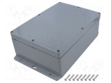 Carcasă universală GAINTA ABS 185x265x95mm cu lame de fixare IP67 gri &icirc;nchis