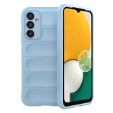 Husa pentru samsung galaxy a13 5g / a04s, antisoc, margini striatii, magic shield, bleu