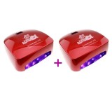 2 x Lampă LED roșie - 66W, INGINAILS