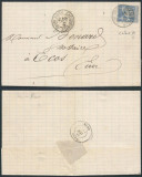 France 1886 Postal History Rare Cover + Content Bacqueville Ecos D.1030