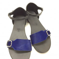 Sandale de dama din piele Ada Pony Blue