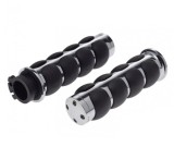 Set 2 mansoane moto 685, tub acceleratie, culoare crom/negru, diametru 25mm Cod Produs: MX_NEW AW566141