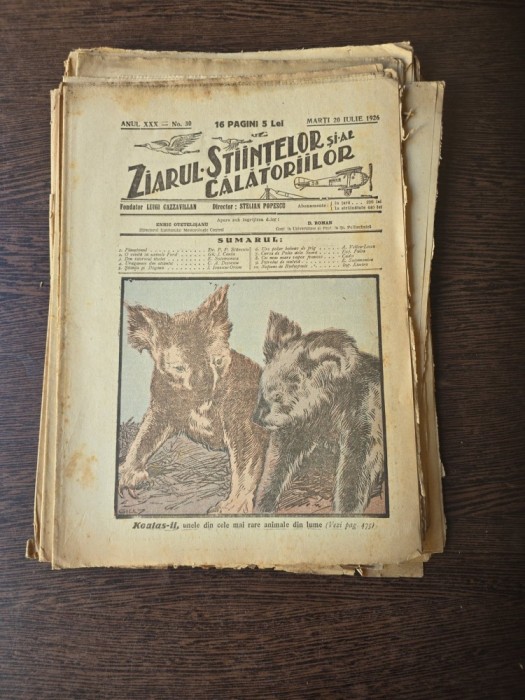 Ziarul Științelor și al Călătoriilor - nr. 30/1926