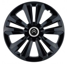 Set 4 Capace Roti Autohelix MSA?, potrivite jantelor de R14, pentru Citroen, model terra negru foto