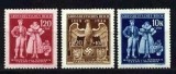 Deutsches Reich 1944 &ndash; Lot 3 timbre &bdquo;Costume populare B&ouml;hmen und M&auml;hren&rdquo;, serie completă, ștampilate -A80