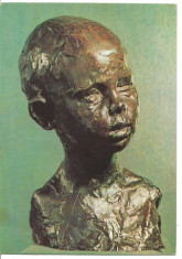 carte postala-Constantin Brancusi-Bust de copil foto