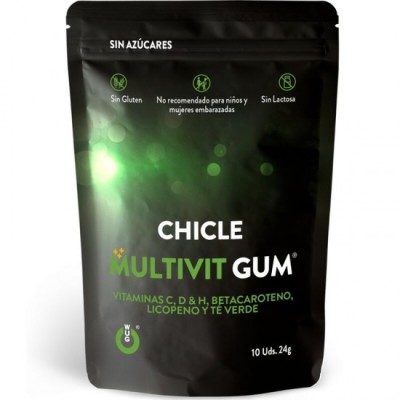 WUG GUM - MULTIVIT VITAMIN C, H, D, BETA-CAROTENE, LYCOPENE AND GREEN TEA 10 UNITS foto