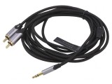 Cablu Audio Jack 3.5mm la RCA 3m Aurit, Vention