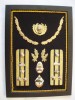 PANOU CU SET INSIGNE, EPOLETI, PETLITE, COIFURA COLONEL TANCURI,1980, IM 1.149