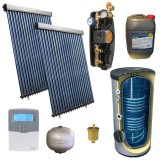 KIT PANOU SOLAR APA CALDA PRESURIZAT 6P CONFORT CU BOILER CU DOUA SERPENTINE 300L PANOSOL C.205