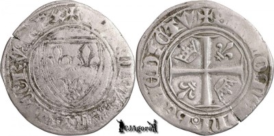 1389-1405, Blanc - Carol al VI-lea - Paris - Regatul Franței foto